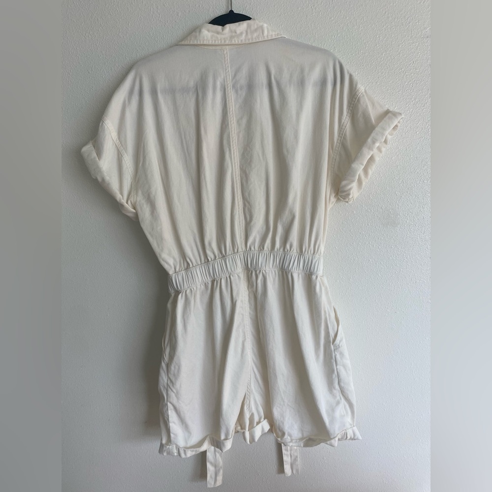 Urban Outfitters Off White Denim 100% Cotton Romper, Size: Medium - Picture 5 of 5